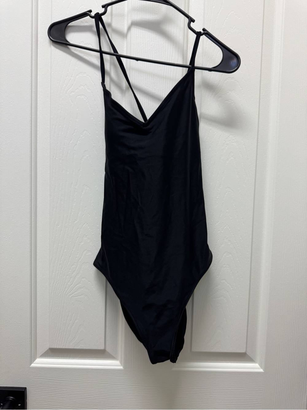 Black One-Piece Swimsuit - Classic Strappy Design